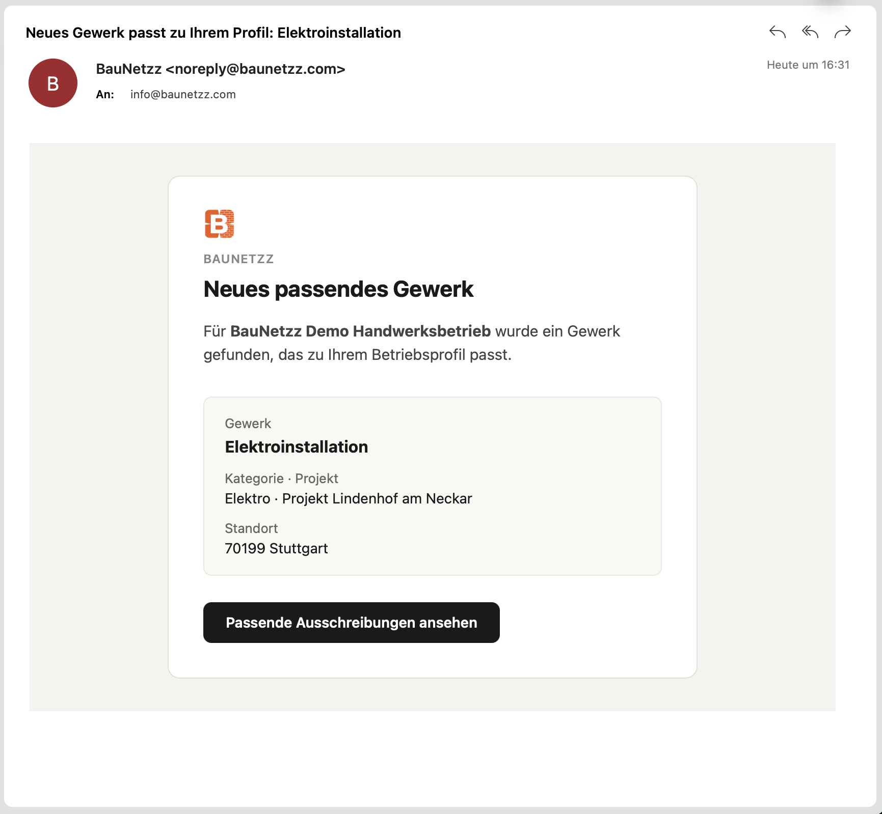 Passende Anfragen per E-Mail und App erhalten
